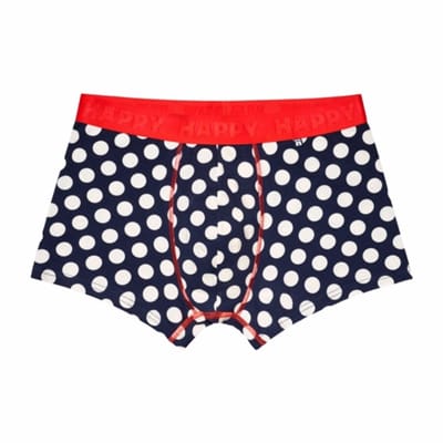 Happy Socks - 1-Pack Navy Big Dot Short Boxer - Heren - Ondergoed