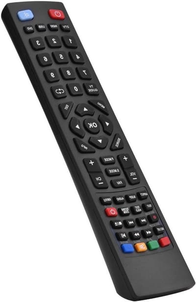 Universele afstandsbediening voor TV's: perfecte vervanger met speciale navigatietoetsen voor Alba, Bush, Technika, Blaupunkt en SHARP - 20.5 x 4.5 x 2 cm, geschikt voor alle modellen