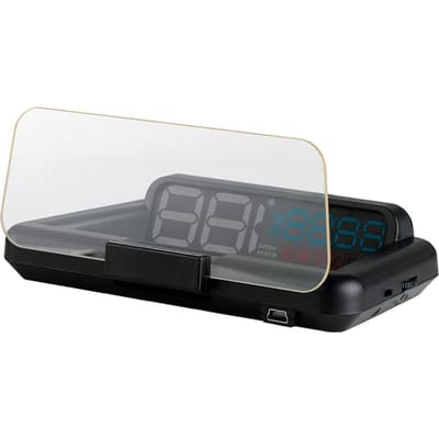 Auto HUD Display, HUD Head Up Display Snelheidsmeter Auto Veilige Rijcomputer Snelheid zwart