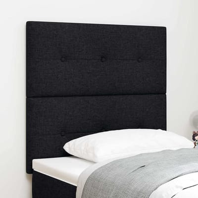 vidaXL - Hoogte - verstelbaar - hoofdbord - met - hoofdeinde - Zwart - 80 - cm - Stof