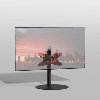 TV vloerstatief SPHERE 60 Design Tv standaard Trendy Zwart Staal 32-65” - VESA 400x200