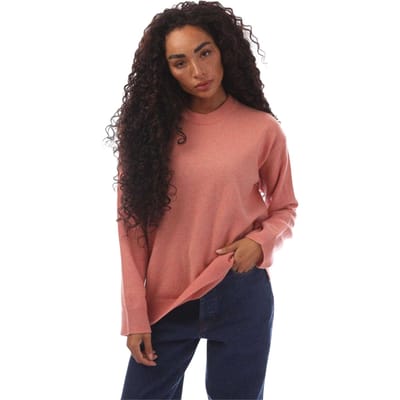 Gant Dames-trui van lamswol met ronde hals en normale pasvorm (Roze)
