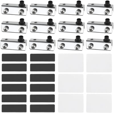 Dailygoods - Glazen Deurscharnieren - Verstelbare Scharnieren - Ideaal voor Displaykasten - Zilver - Glazen Deurklemmen - Vervangende Scharnieren - Ge...