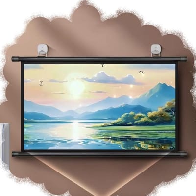 Projectiescherm - Filmscherm - Thuisbioscoop Creëren - Handmatig Op te Rollen - 72 Inch 16:9 - Wit