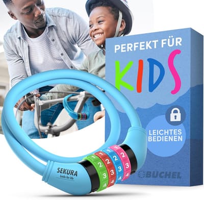 Kleurrijk Sleutelloos Kinderfietsslot I Combinatiefietsslot voor Kinderen
