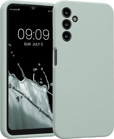 kwmobile telefoonhoesje geschikt voor Samsung Galaxy A14 5G - TPU backcover met siliconen coating - Smartphone case in cool mint