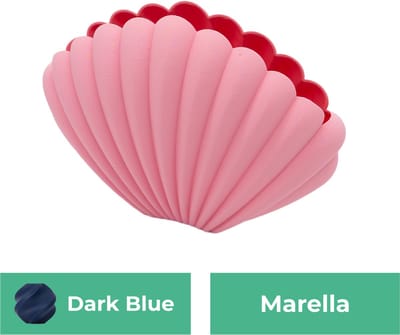 Marella organische vaas – Decoratieve vaas - Donker blauw - 3d geprinte vaas – geschikt voor droogbloemen - :hoogte: