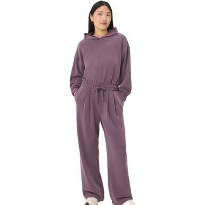 Sweaty Betty Sand Wash Ultrazacht Cropped Hoodie PAARS - Maat S