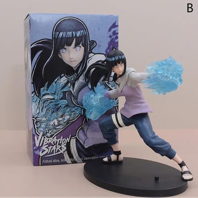 Mooie 16cm Naruto Anime Figuur Rock Lee Hyuuga Hinata Roubu Dubbele Leeuwenvuist Vecht Actiefiguur Verzameling Model Poppen speelgoed hobbie No Box gray