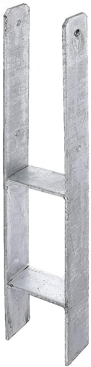 Robuuste H-paalhouder voor zware palen, 600 cm, gegalvaniseerd