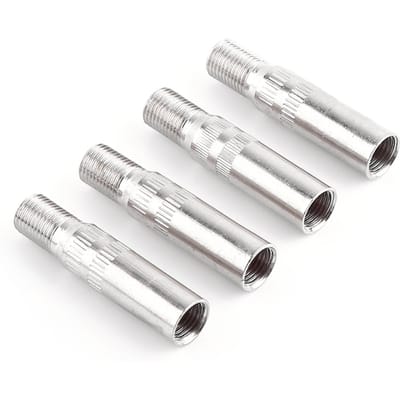 Bouchons de Valve de roue automobile en métal, 4 pièces, Extensions de tige, prolongateur de voiture, camion, Van, caravane white