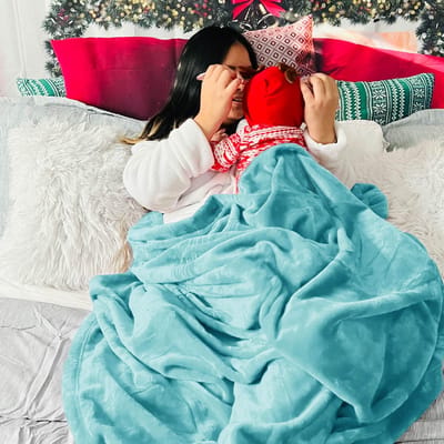 Dailygoods- Fleecedeken 130x150 cm - Donzig - Warm - Zacht - Lichtgewicht - Ideaal voor binnen/buiten - Deken