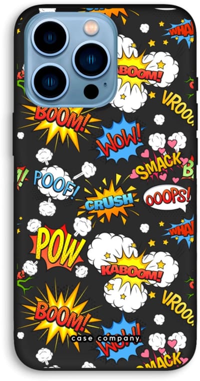 Case Company® - Hoesje geschikt voor iPhone 13 Pro Max hoesje - Pow Smack - Biologisch Afbreekbaar Telefoonhoesje - Bescherming alle Kanten en Schermrand