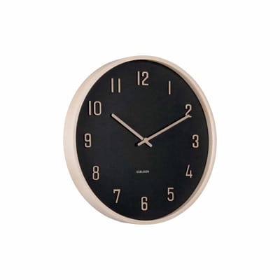 Karlsson Wandklok Nervadura - Lichtbruin - Ø40.8cm - Wandklok Modern