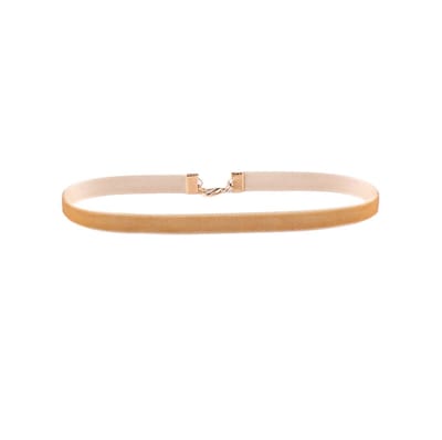 Jomide Choker - Okergeel - Retro - Fluweel