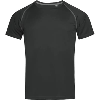 Stedman Active 140 Team Raglan T-Shirt S8030 - BLACK OPAL - S
