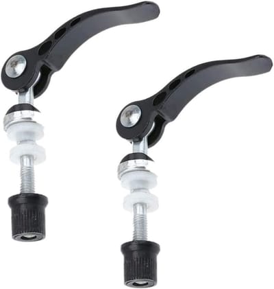 Zadelpenklem - Fietszadelpenklem Vouwfiets Quick Release - 2 stuks Aluminium Fiets Quick Release Zadelpenklem Vorkbout Gereedschap - Voor Fietsen - Zadel Quick Release Schroefstang - Zwart
