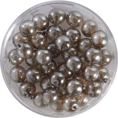 Crystal Renaissance glazen waxparel, 6mm, 40 stuks - Zilvergrijs