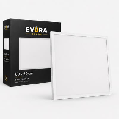 Evura Goods LED Paneel - 60 x 60 cm - 4000K - 36W - Wit Frame