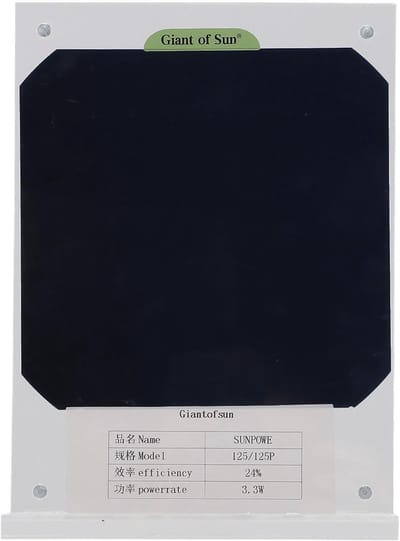 Zonnepaneel Module - Educatieve Kit - Zonne-energie Leren - Transparant Epoxy Ontwerp - 20 x 15 x 5 cm