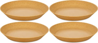Diep Bord, 24 cm, Set van 4, Organic, Houtvezels - Koziol | Connect Plate