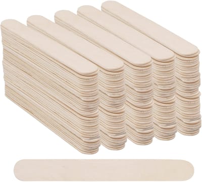 Dailygoody - Natuurlijk Houten Lolly Stokjes - Gladde Jumbo IJs Stokjes - 300 Stuks - Ideaal Voor DIY Knutselen - Geschikt Voor Kinderen