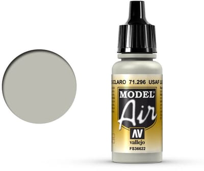Vallejo Hobbyverf Acrylverf - 71296 Model Air Usaaf Light Grey - Acryl Verf flesje - 17 ml