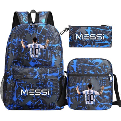 3-delige Schoolrugzakset voor Studenten Grote Capaciteit Oxford Stof Schooltas met Schouderband en Etui 3 piece set