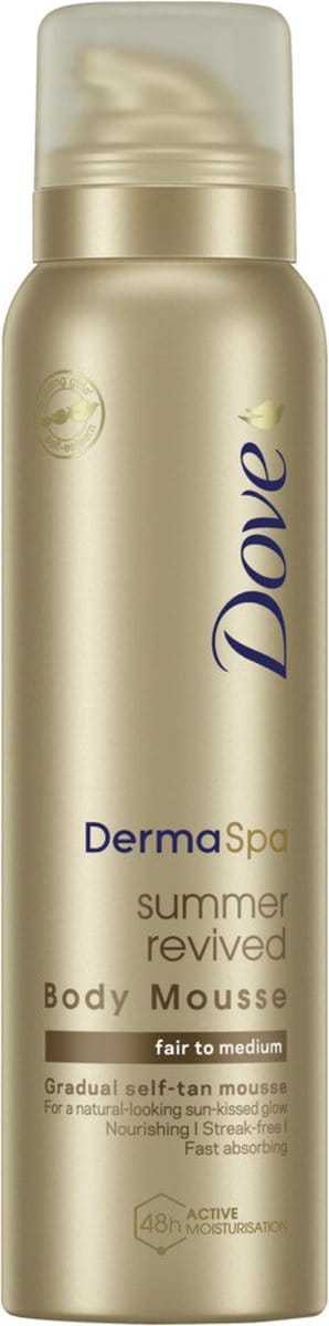 Dove DermaSpa Zelfbruiner Tanning Mousse Fair-Medium voor een zomers gebruinde huid - 150ML