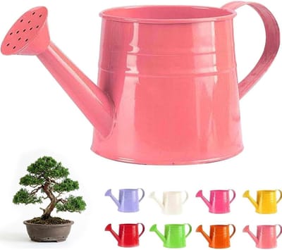 Metalen Gieter - Bloemen water geven - Planten verzorgen - Lange nauwkeurige uitloop - 1 liter - Roze