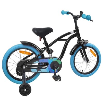 vidaXL - Kinderfiets - 16 - Inch - voor - 4-6 - jaar - oud - Zwart
