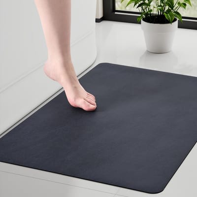 Badmat, antislip, 45 x 70 cm, absorberend, sneldrogend, antislip, wasbaar, absorberende badkamermat, douchemat voor douche, badkuipen, wc-decoratie