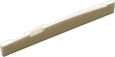 Allparts BS02540U0 Gecompenseerd zadel van ongebleekt been voor akoestische gitaar 76x2,8x8,7 mm