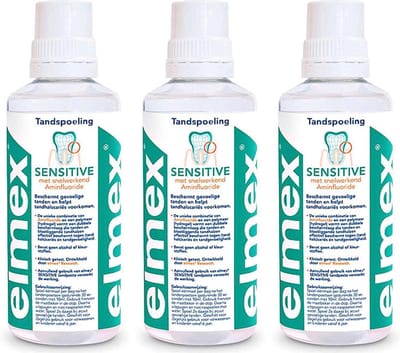 Elmex Sensitive Mondwater / Tandspoeling - Voordeelverpakking  3 x 400 ml