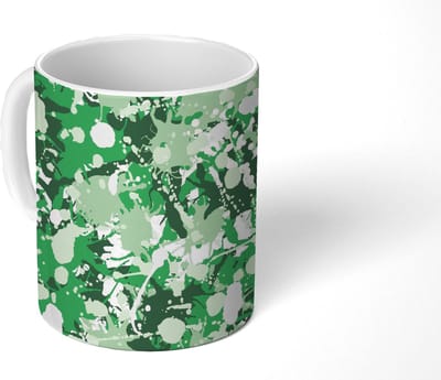 Mok - Koffiemok - Patronen - Groen - Camouflage - Mokken - 350 ML - Beker - Koffiemokken - Theemok