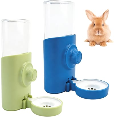 Dailygoods- Waterdispenser 2 stuks - Automatische Drinkfles - Hangende Drinkfles - Voor Konijnen/Chinchilla's - 600 ml - Duurzaam Kunststof/RVS