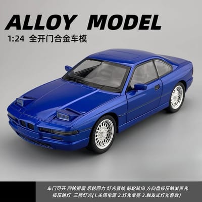 1:24 850 Csi Legering Sportwagen Model Diecasts Metaal Raceauto Voertuigen Model Simulatie Geluid Licht Verzamelspeelgoed Cadeau