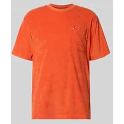 relaxed fit T-shirt van mix van katoen model 'TOWELLING T-SHIRT'