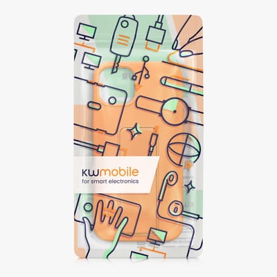 kwmobile back cover voor smartphone - geschikt voor Apple iPhone 13 - 1x beschermhoesje van kunststof - In fruitig oranje
