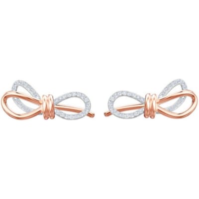 Swarovski Lifelong Bow Vlinder Oorbellen Damesoorbellen Roségoud 5447089 Box (Random Color) white