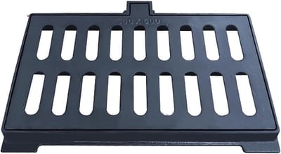 Gietijzeren Putdeksel - Afvoer Deksel - Oprit Drainage - Antidiefstal Frame - 30x50cm - Zwart