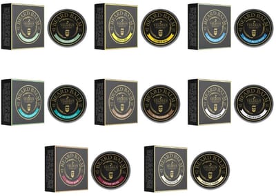 Velihan Beardcare - Baard Balsem Sample Box - 8 verschillende Baardbalsems - Baard wax - Baard styling crème - Baardverzorging - Baard balsem - Baard balsem korte en lange Baard - Baardverzorging mannen