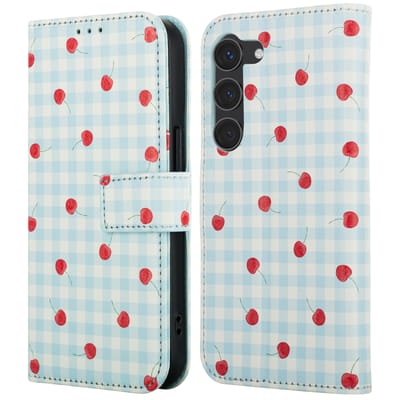 imoshion Hoesje - Geschikt voor Samsung Galaxy S23 - Design Bookcase smartphone - Cherry Check