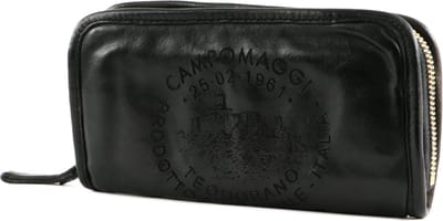 CAMPOMAGGI Leren Portemonnee Wallet Grigio Donkergrijs