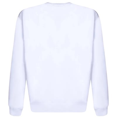 Dsquared2 klein bloklogo wit sweatshirt