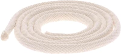 Katoenen lont - Ronde lont - Olielampen verlichten - Gelijkmatige vlam - 55 mm Ø 1 m - Wit