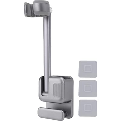 Föhnhouder Zonder Boren Wandmontage Föhn Hanger Rek Organizer voor Badkamer Slaapkamer gray