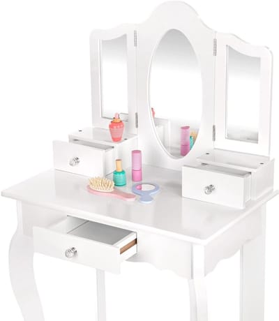 CRLYN® Kaptafel Kind - Make up Tafel voor Meisjes - Schminktafel