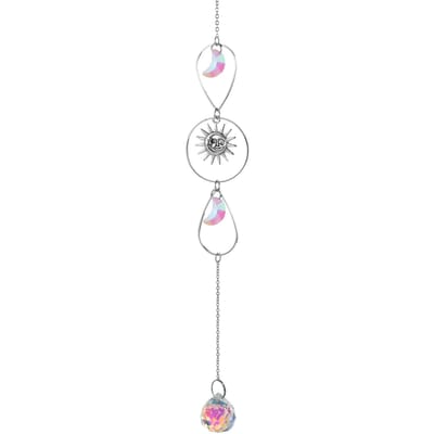 1 stuks Kristal Windgong Maan Zon Vanger Diamant Prisma's Hanger Dromenvanger Regenboog Hangende Druppel Huis Tuin Decoratie Windgong
