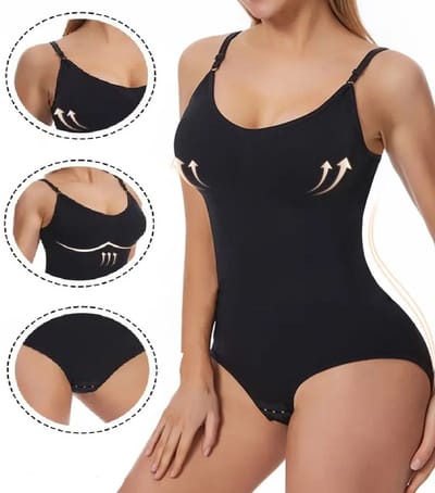 Shapewear voor Vrouwen – Full Body Shaper – Taille- en Buikcorrectie – Naadloze Bodysuit – Zwart – Maat L